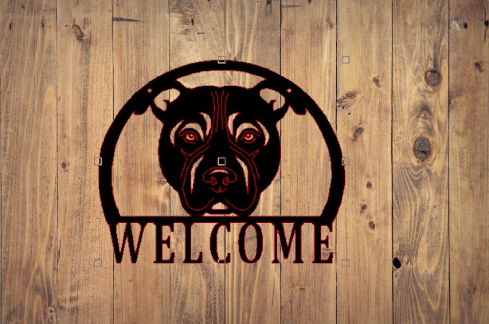 Cutting Edge Design LLC Pit Bull Welcome - Solo