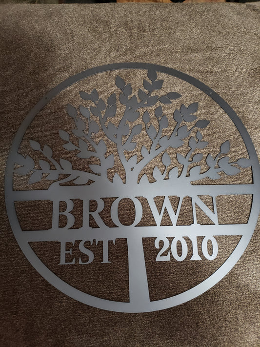 MONOGRAM WITH FAMILY TREE - Cutting Edge Design LLC